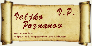Veljko Poznanov vizit kartica